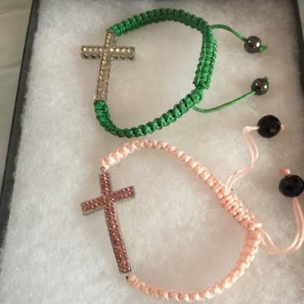 Set of 2 Unique By Faith® Shamballa handmade beaded Bracelet